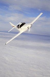 Glasair III Banking Above Clouds